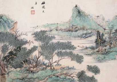 王鉴 山水 册页（四开选一）